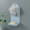 New Creative Double-Layer Kitchen Bathroom Shelf Wall Paste Soap Box Shelf  I6V3