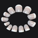 24Pcs Lady Women's French Style DIY Manicure Art Tips False Nails with Glue New