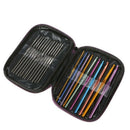 22Pcs/Set Aluminum Knitting Needles Set Ergonomic Grip Crochet Hook Soft  OMS
