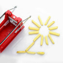Stainless Steel French Fry Cutter Potato Vegetable Cutters 2 Blades, Red