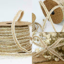 Natural Jute Burlap Hessian Ribbon Lace Trims Tape Rustic Wedding Decor O6N C2H8