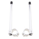 45mm CNC Aluminium Alloy Motorcycle Clip-On Handle Bar Handlebars - Chrome