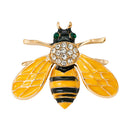6pcs Enamel Cute Rhinestone Honey Bee Insect Bug Series Brooch Pin Assorted