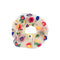 Flower Hair Rope Ties Scrunchies Girls Rubber Band Ponytail Holder (White)