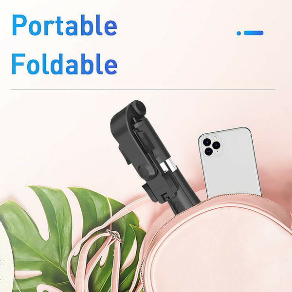 L01 Foldable Bluetooth Selfie Stick Live Video Mini Phone Tripod w/ Control