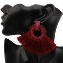 Big Sector Tassel Earrings Multi Color Wedding Jewelry New Charm Dangle Dro L6Z7
