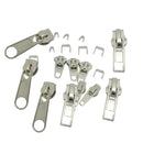 22pcs DIY Sewing Zipper Clothes Bags Repair Kit Metal Zip Sliders Instant
