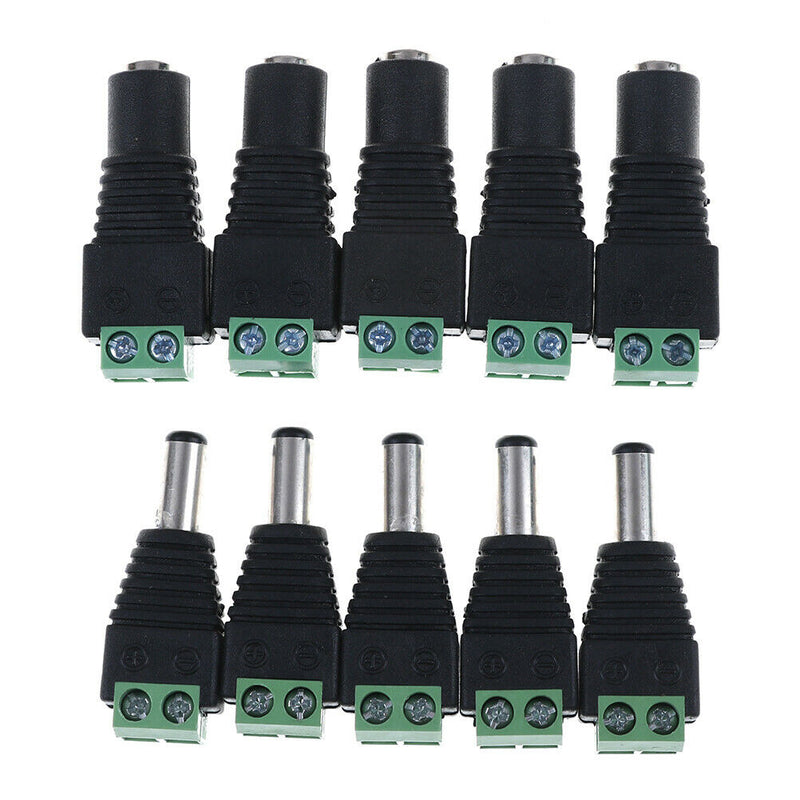 Female Male DC Power Plug Adapter for 5050 3528 5060 Single Color LED St F Gw