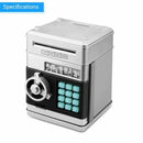 Cartoon Electronic ATM Password Piggy Bank Cash Coin Can Auto Scroll Paper
