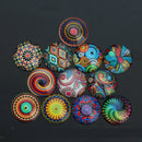 40 Pieces Glass Flatback Scrapbooking Dome Cabochons for Jewelry Crafts 10mm
