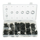 260Pcs Tooth Starlock Push on Locking Washers Speed Clips Fasteners Assortm