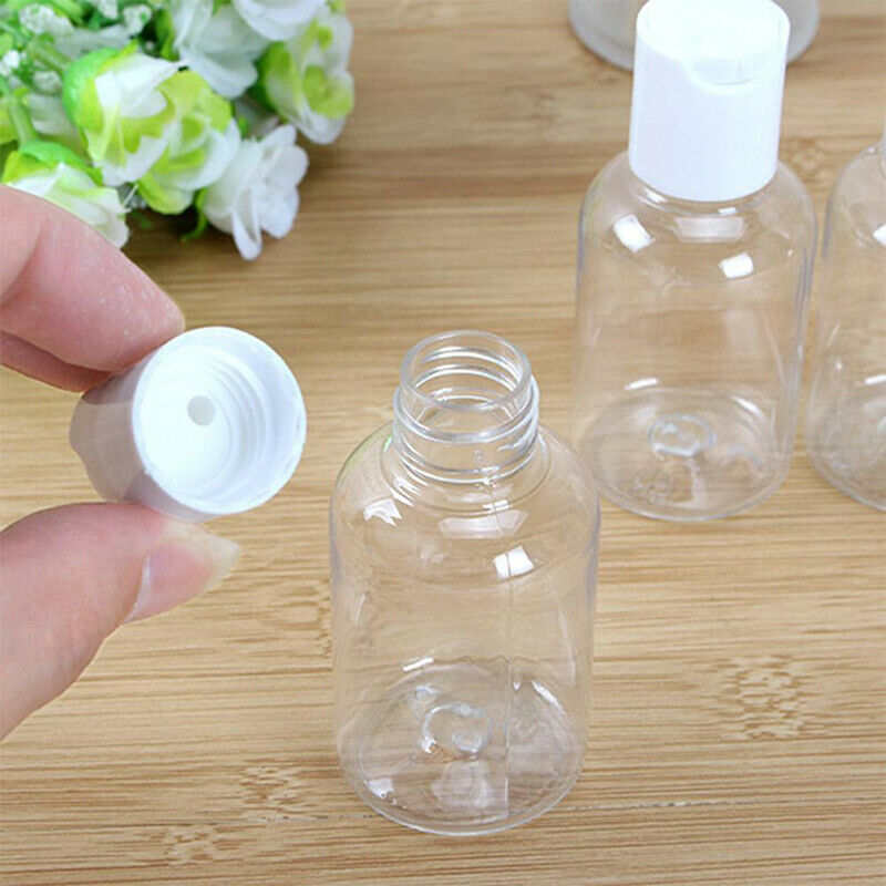 5pc 50ML Plastic Travel Empty Makeup Toiletries Liquid Containers Travel Bottles