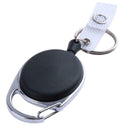 Outdoor Survival EDC Nylon Rope Recoil Ring Retractable Key Chain with Clip