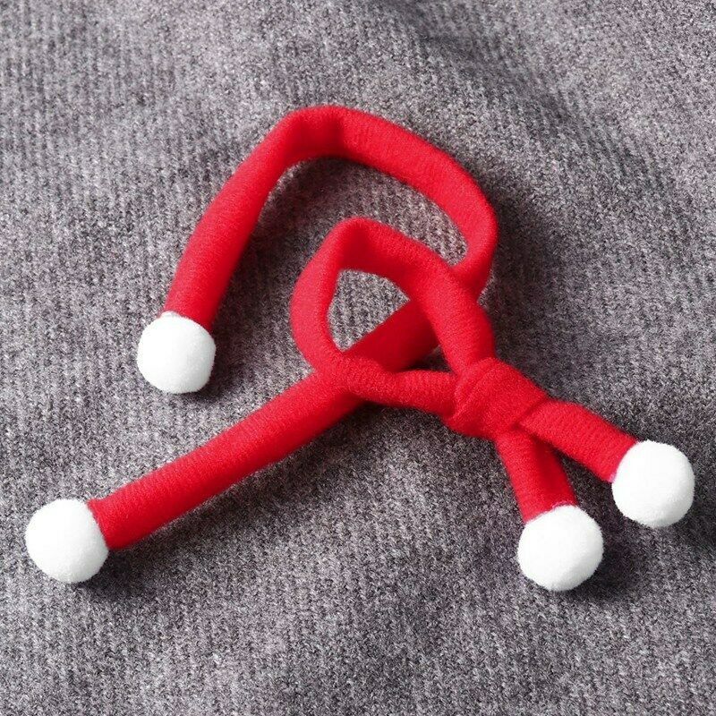 10 Pcs Mini Christmas Scarf Christmas Pet Scarf for Dog Cat and Wine Bottle