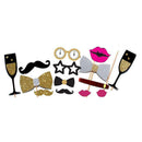 21Pcs New Year's Eve Party Card Masks Photo Booth Prop Christmas Decor Supplies