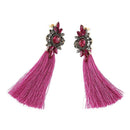 Fashion Women Wedding Tassel Earrings Jewelry Bohemian Fringed Long Drop Da W6X5