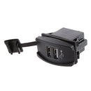 Waterproof Blue LED 12V-24V 3.1A Motorcycle Car Dual USB Power Charger Socket