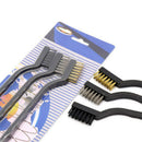 New 3pcs Detail Wire Brush Set Steel Brass Nylon Cleaning Polishing Detail PJE