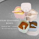 4Pcs Spice Jar Seasonings Containers Flavor Condiments Storage Box With Hol J2M3