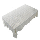 1X(White Table Clothes For Wedding Rectangle Crochet Tables Cover Handmade