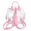 New Fashion Girl Pink Clear Cute Waterproof PVC Transparent Backpack School