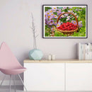 5D Full Round Drill Diamond Painting DIY Raspberry Rhinestone Picture Decor