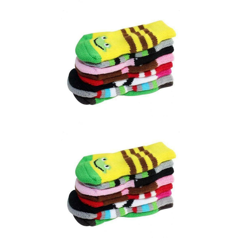 8 Pcs Anti-Slip Pet Dog Cat Socks for Indoor Wear, Warm Knitted Pet Dog Cat