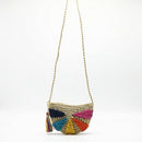 Fashion Crochet Summer Beach Bags Colorful Straw Bag Bohemian Tassel Shoulg J3L9