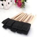 10x 1(25mm) Foam Sponge Brushes Wooden Handle Painting Drawing Art Craft SP
