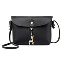Simple PU Women Casual Shoulder Bags Pure Messenger Phone Handbag/Black A