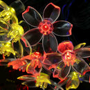 50LED 9.5m Solar Cherry Blossom String Light Decorative Lamp (Four Colors) A
