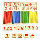 1Set wooden toys mathematical intelligence stick preschool educational t Gw