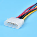 Molex to 2 SATA Dual Power Y Splitter Adaptor Cable Lead 2 Way 4 Pin -15 Pin LJ