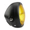 Motorcycle Black Metal Retro Front Headlight For GN125 Cafe Racer Bobber Cus BX