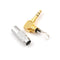3.5mm 3 Pole Male Plug Solder Jack Audio Adapter Connector 90 Degree  JR