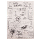 Festive Bottle Cup Silicone Stamp Seal DIY Scrapbooking Photo Album Decorative3C