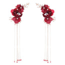 Flower Long Tassel Hairpin Hair Clip Bridal Wedding Headdress Accessory Deluxe