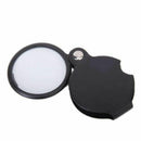 1pcs 3x-5x Handheld Folding Portable Old Man Reading Magnifier - Black Z9W2