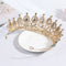 Luxury Green Crystal Baroque Diadem Rhinestone Bridal Crowns Pageant Jewelry Gw