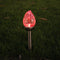 2pcs Steel Solar LED Crackle Lamp Spike Peach Shape Outdoor Landscape Light