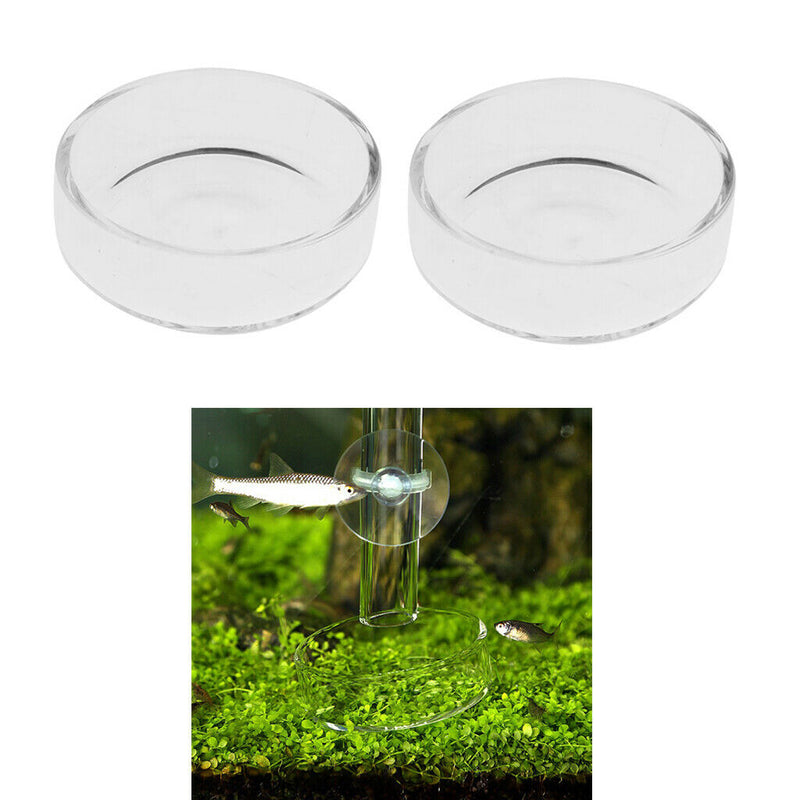 2Pcs Clear Fish Tank Fishes Container Useful Aquarium Pet Water Bowl Round
