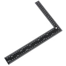 Black Tempered Stainless Steel Measuring Square Ruler DIY Leather Sewing Too Cy