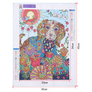 Special Shaped Drill 5D DIY Flowers Dog Rhinestone Diamond Painting (H017)