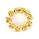 10Pcs Braiding Hair Rings Dreadlock Marley Braids Beads Clips Cuffs Rhinestone #