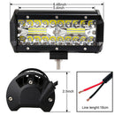 7 inch 120W 40LED Work Light Bar Flood Spot Beam Offroad SUV Driving Fog Light Z