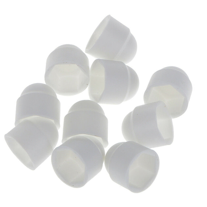 10 Pcs Nut and Bolt Covers M6 10x13mm White Plastic Dome Bolt Nut Hex Hexagon
