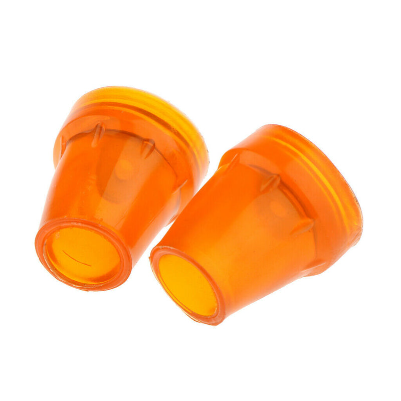 2 x Cane Tip 7/8 Inch Rubber Crutches, Chairs, Table Tips Floor Protector Orange