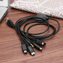 5 in 1 USB Charging Cable Gaming Accessories Fit for Nintend NEW 3DS XL NDSLite