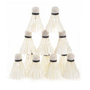 Regail 12Pcs Training White Teal Feather Badminton Shuttlecocks for Practic I1Y4