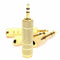 2x 6.35mm 1/4 inch Male plug to 3.5mm 1/8 inch Female Jack Stereo Headphone J6V9